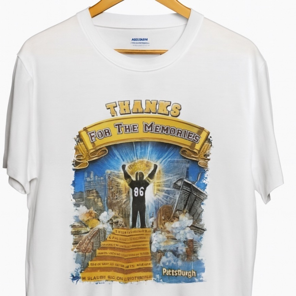 Hines Ward Steelers Shirt M | “Thanks for the Memories” | NFL Tribute Tee #86